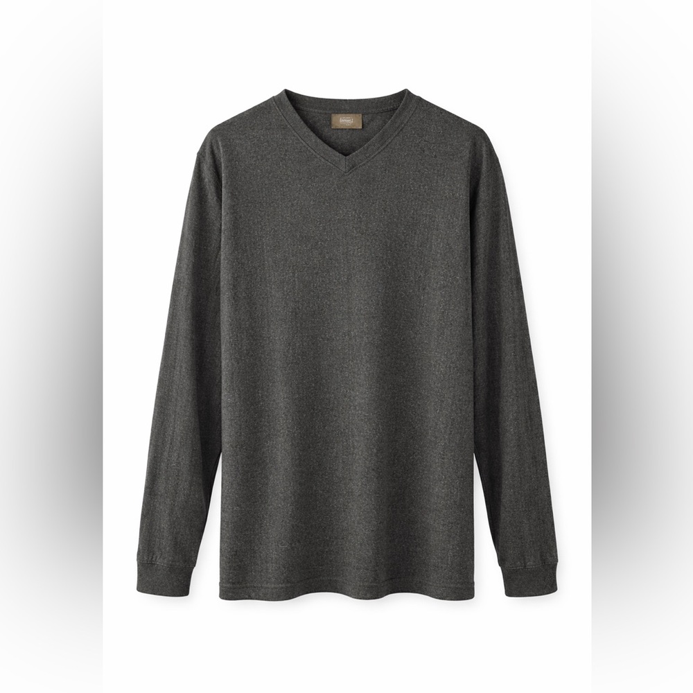 Haggar Dark Gray Long Sleeve Tee Mens Large